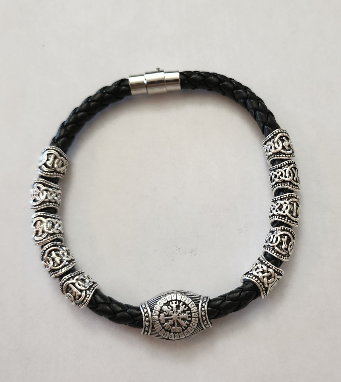 GuoShuang Nordic Viking rune Scandinavian 100% handmade paracord bracelet -  stainless steel with valknut gift bag¡