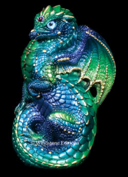 Windstone Editions Emerald Peacock Young Dragon #DG-WEEPYD