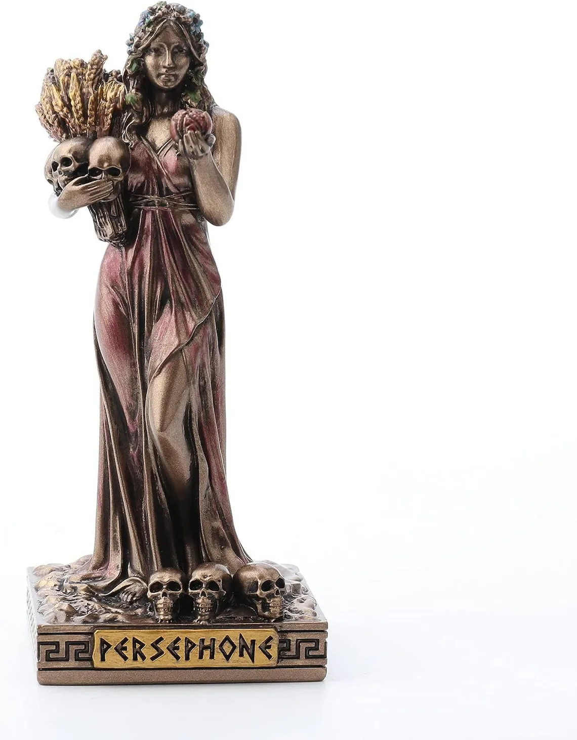 Bronze Finish Persephone Goddess Mini Statue Hand Painted 3 1/2