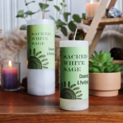 Sacred White Sage World Magic Candle 