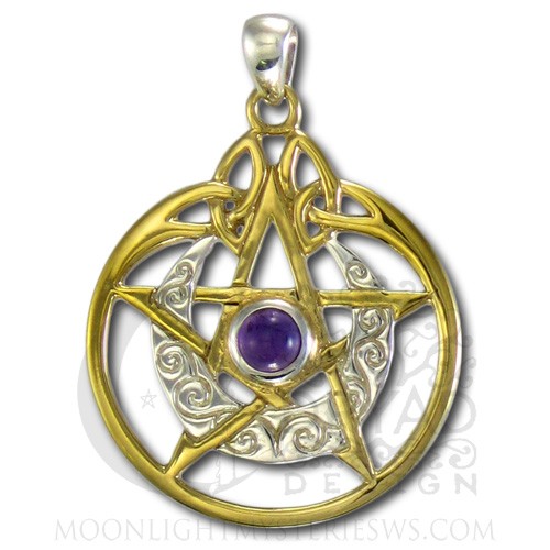 DD: Vermeil Cut Out Moon Pentacle Pend.. セール価格 - www