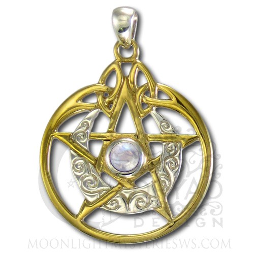 DD: Vermeil Cut Out Moon Pentacle Pend.. セール価格 - www