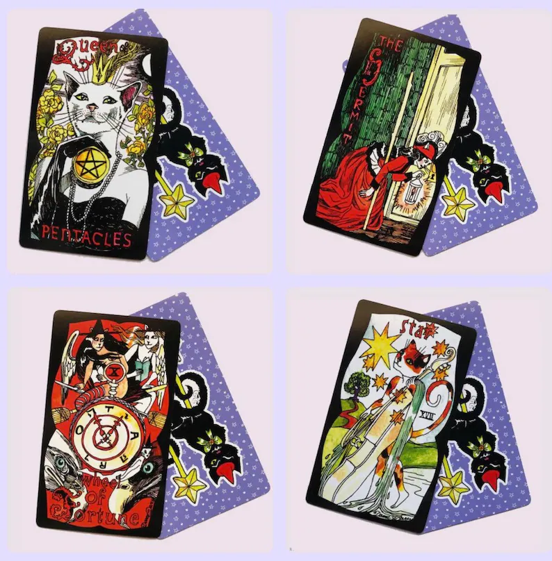 On Sale!!! Witchy Cat Tarot Deck by Dame Darcy, small press