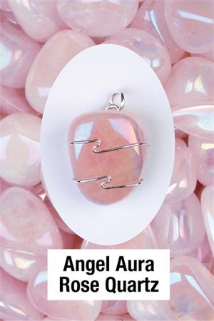 angel aura rose quartz heart