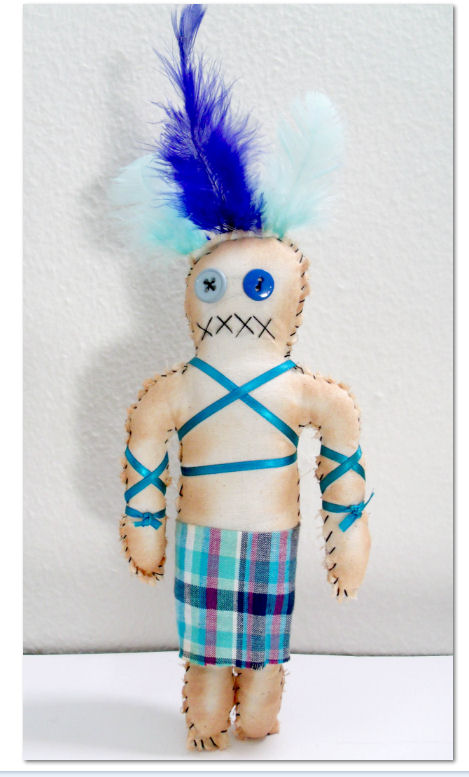 blue voodoo doll