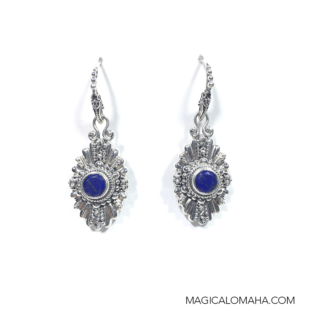 - Sterling Silver Lapis Lazuli Earrings by Sarda #Sarda-Earin-13